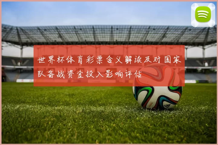 世界杯体育彩票含义解读及对国家队备战资金投入影响评估